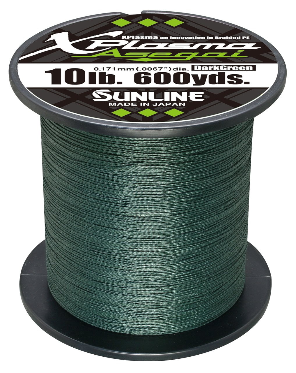 Sunline 63043274 Xplasma Asegai60lb 600yd Dark Green