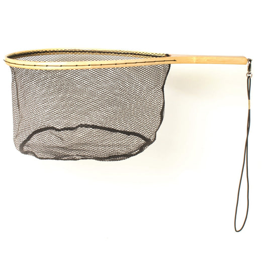 Eagle Claw Wood Trout Net With Rubberized Netting
