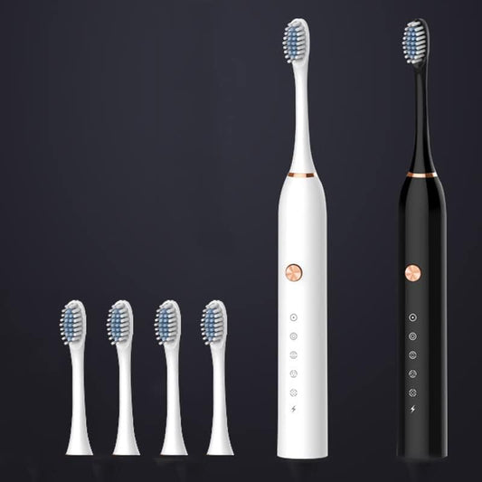 TEDATATA Electric Toothbrush,Rechargeable Toothbrushes 5 Optional Modes,IPX7 Whitening Electric Tooth Brushes,Tooth Brushes 2-Minute Timer, Black White Randomly Send
