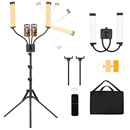 Lash Light for Eyelash Extensions, LED Lash Lamps Adjustable Esthetician Light Tattoo Light, Photography Lamp with Phone Holders