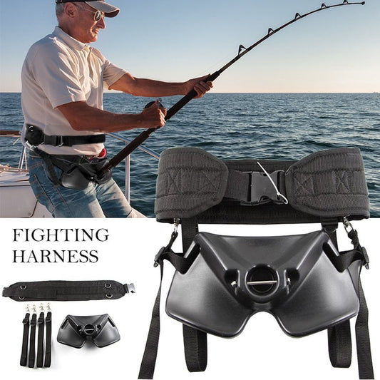 Offshore Fishing Fly Belt Fighting Rod Holder Belt Harness Vest Belt Waistbands