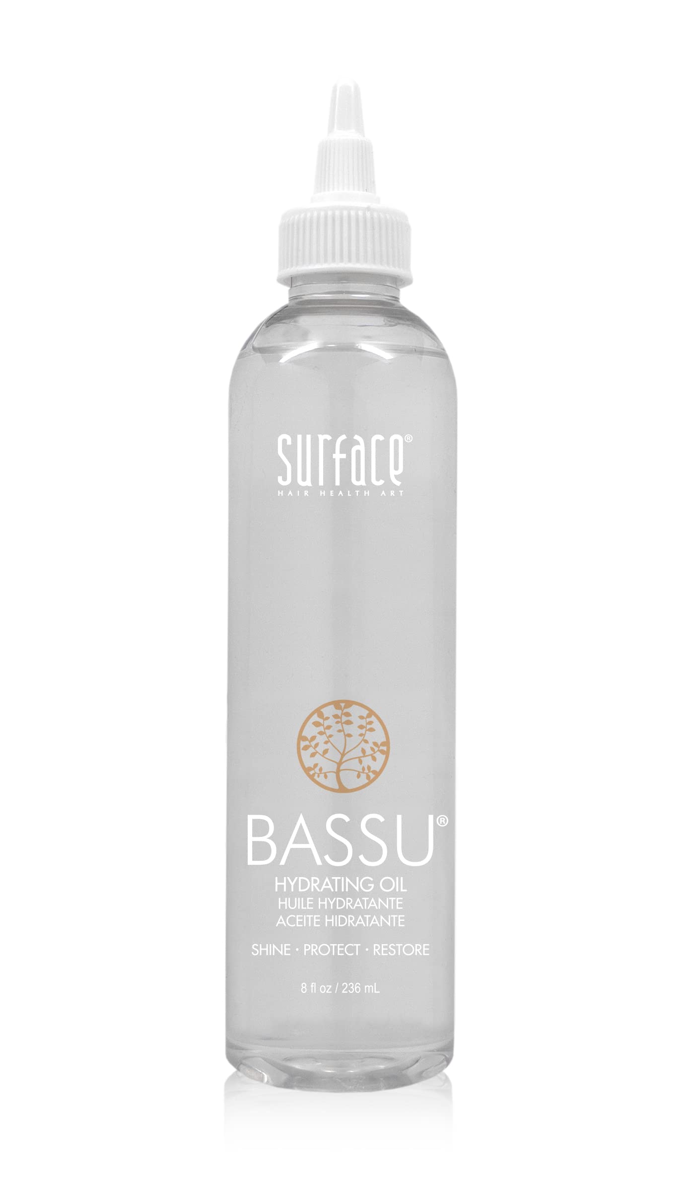 Surface Hair Bassu Hydrating Oil, Intensify Shine, Protect, Brighten Color And Condition, 8 Fl. Oz.
