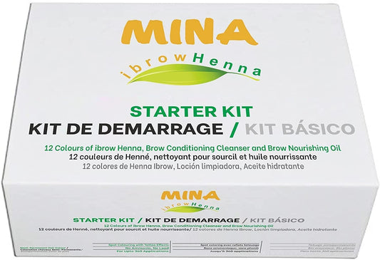 MINA ibrow Henna Starter Kit (Starter Kit 12 Color)