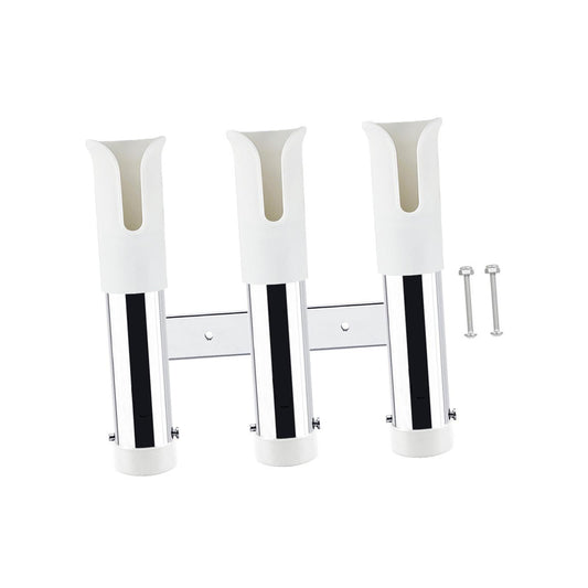 3 Line Fishing Rod Holder Pole Rest Fishing Pole Rack for Marine Canoe Truck White