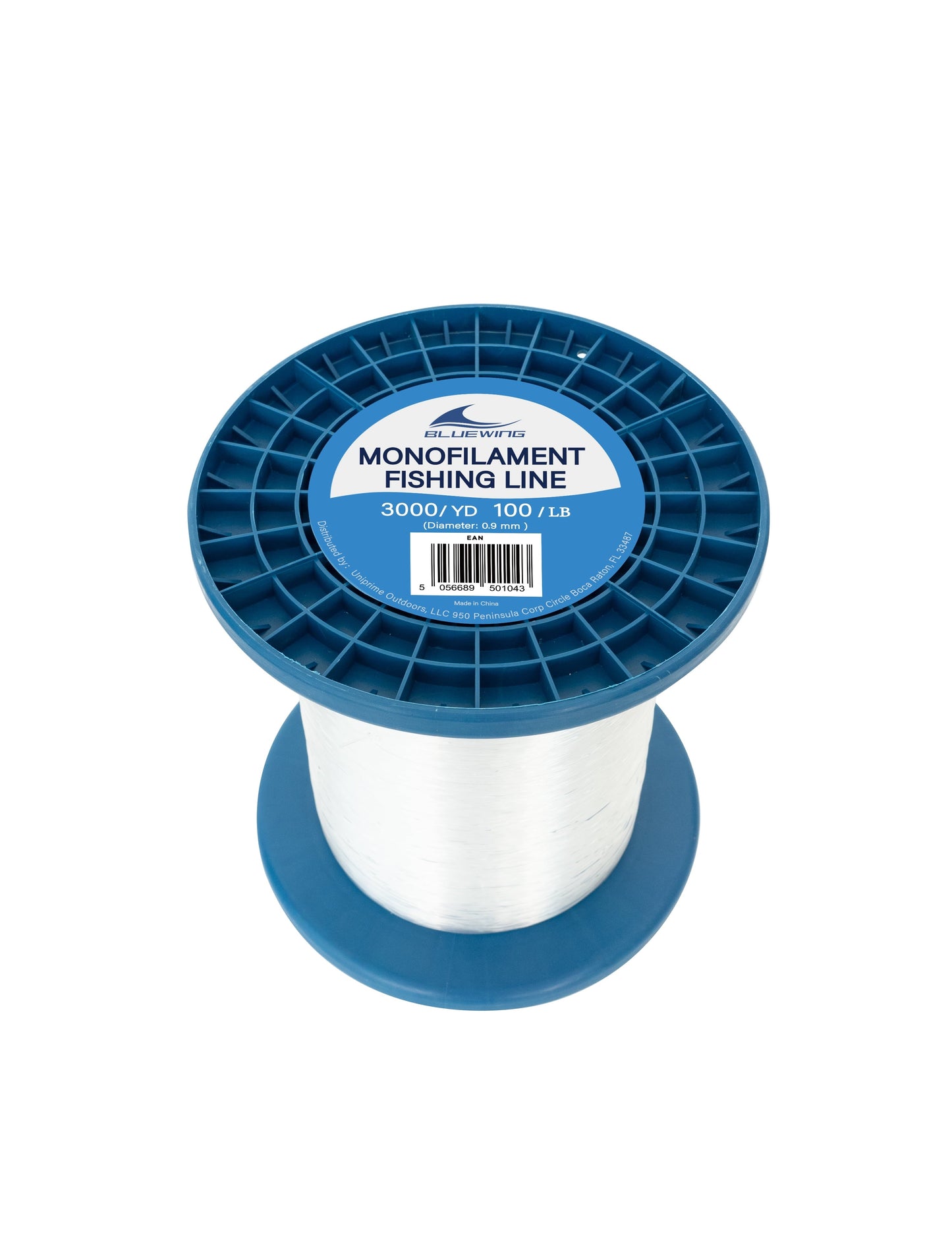 BLUEWING Monofilament Fishing Line 3000YD Clear Invisible Thin Diameter Fishing String Mono Fishing Line, Dia.0.9mm*3000YD*100LB