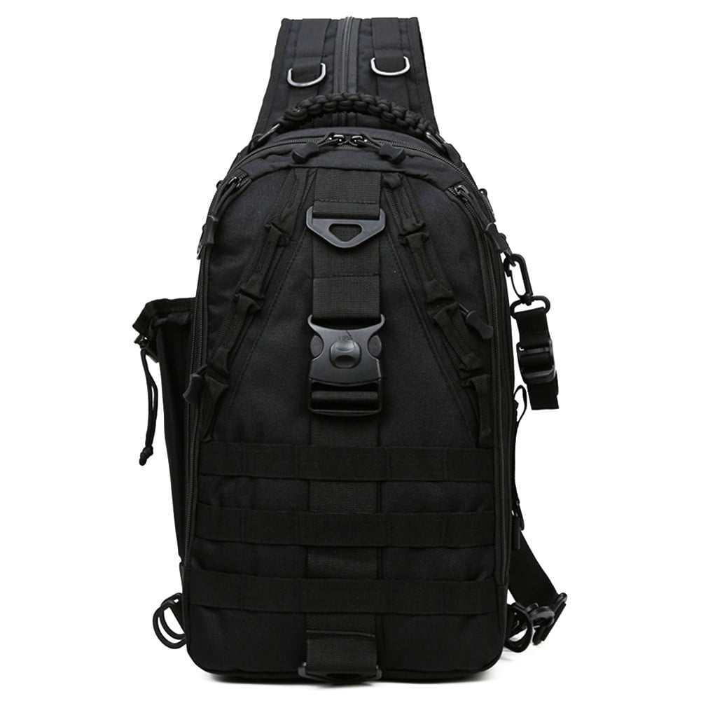 BESHOM Fishing Backpack waterproof Outdoor Fishing Gear Storage Bag Lure Backpack, Black