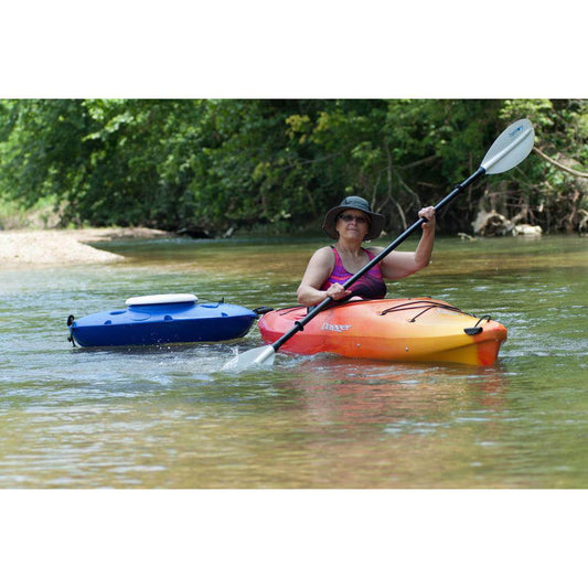 CreekKooler 30 Qt Floating Insulated Beverage Cooler Pull Behind Kayak, Tan