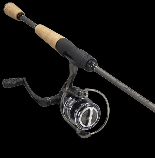 Lew's Speed Spin High Speed Spinning Reel and Fishing Rod Combo, 6-Foot 9-Inch Rod, Size 30 Reel, Black