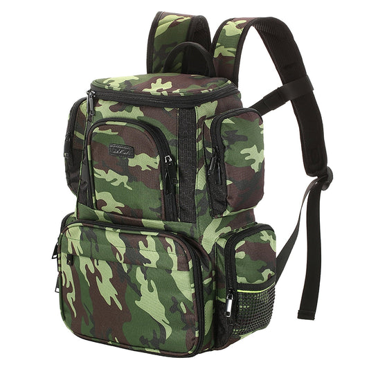 Lixada Fishing Luring Backpack with Tackle Bag and Bait Box Storage