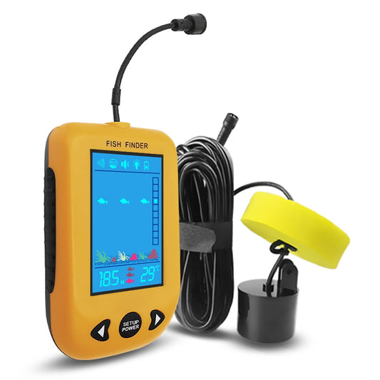 Portable Sonar Fish Finder Depth Finder Handheld Ice Fish Finder with Colorful LCD Display for Outdoor Fishing