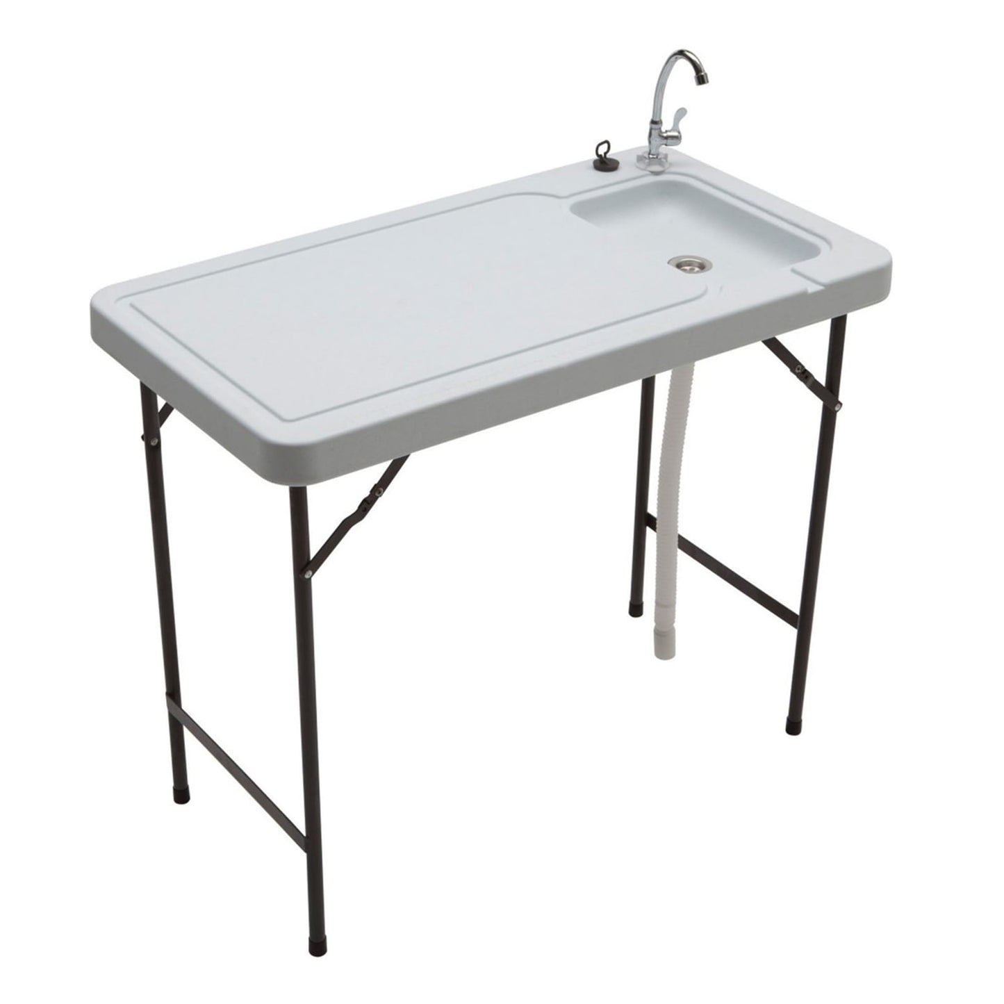 SEEK Outdoor Folding Portable Fish & Game Camping Table with Faucet & Drain
