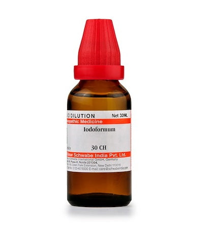 Iodoformium Dilution 6C, 30C, 200C, 1M, 10M.