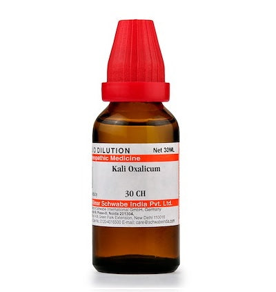 Kali Oxalicum Dilution 6C, 30C, 200C, 1M, 10M.