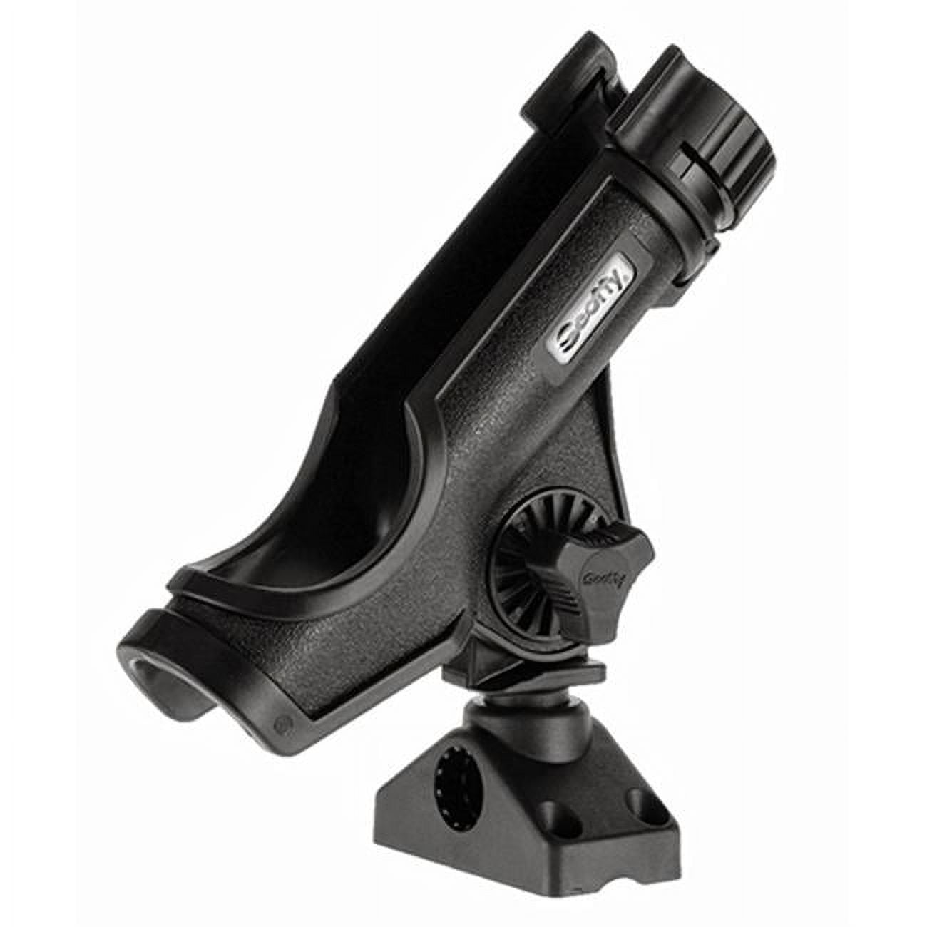 Scotty Powerlock Boat Fishing Rod Holder Deck Mount, Black, 4 Pack