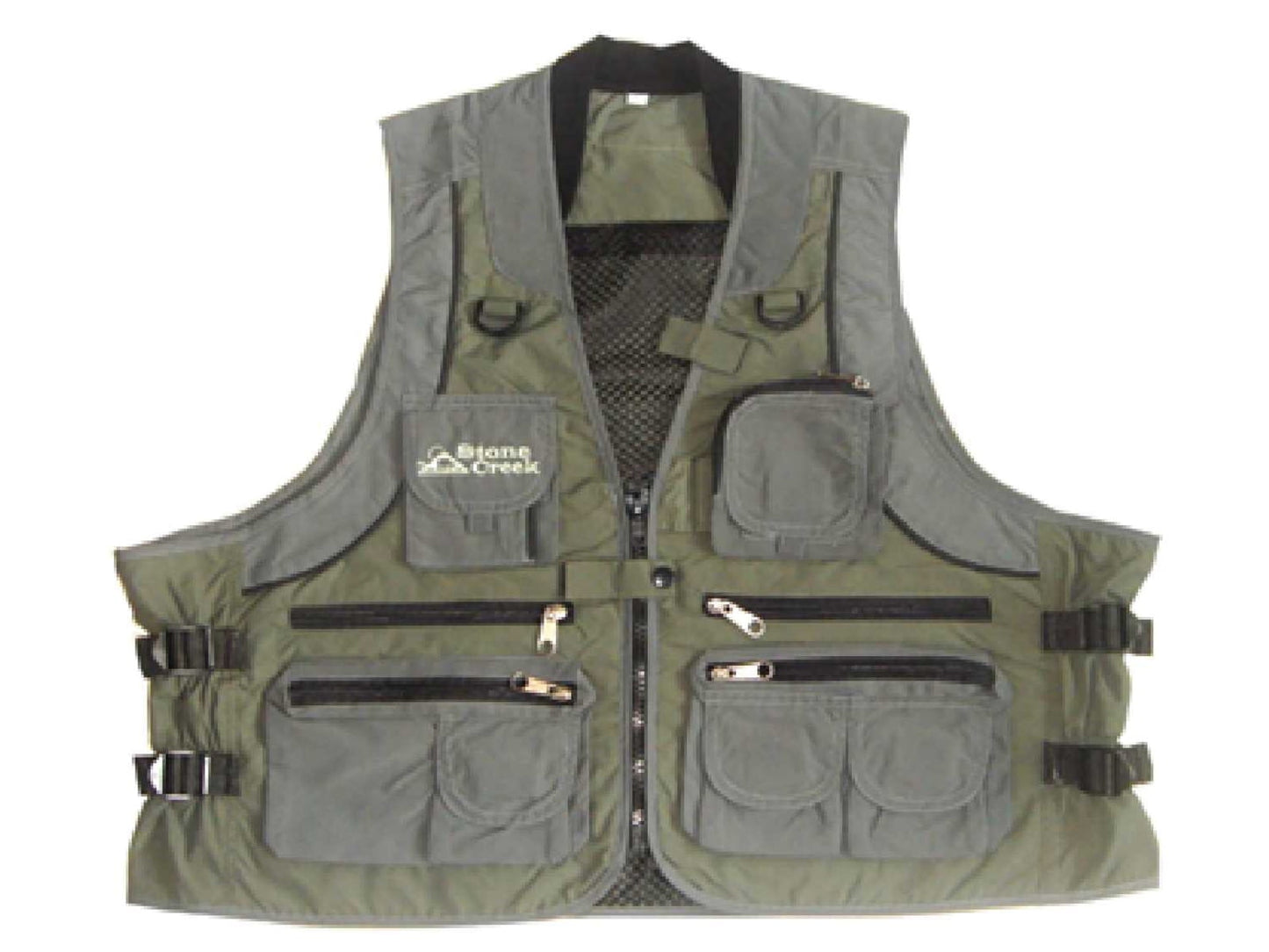 Stone Creek Deluxe Fishing Vest, Grey/Sage, X Large