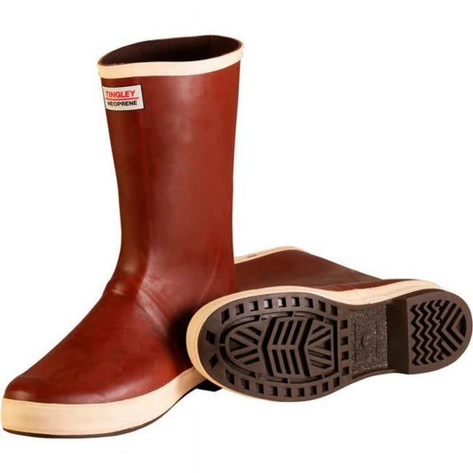 Tingley Rubber B1378227 MB920B Dipped Neoprene Snugleg Boots, Brick Red & Brown, Size 12