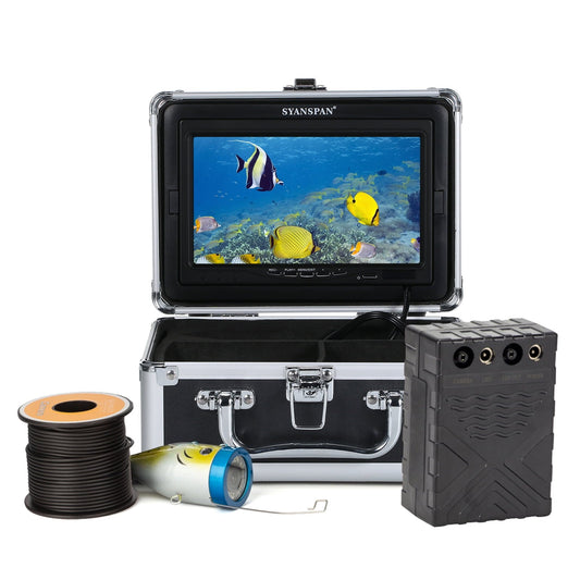 Tomfoto Underwater Fishing Camera Fish Finder with 12LEDs 7Inch/9Inch LCD Display 15M/30M/50M Cable IP68 Waterproof for Sea Lake Boat Ice Fishing