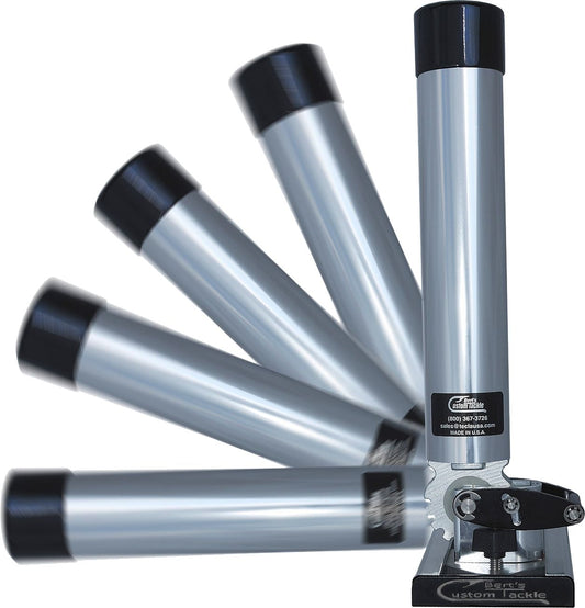 Bert's Custom Tackle Aluminum Fishing Rod Holder Satin