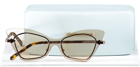 Karen Walker Brown Mrs Brill Sunglasses  in case